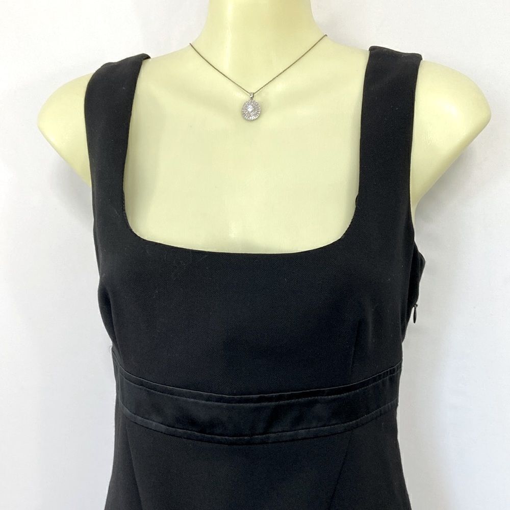 Love Moschino Dress Black Sheath Wool Blend Empire Line NWOT Sz 4 - Picture 2 of 10